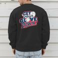 Baseball Dad Coach Training Saying Get Your Glove Down Men's Sweatshirt Back Print