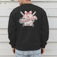 Baseball Dad With Coquette Cute Bow Sport Season Men's Sweatshirt Back Print Baseball Dad With Coquette Cute Bow Sport Season Men's Sweatshirt Back Print