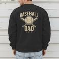 Baseball Dad Crossed Bats Cool Sports Fan Vintage Men's Sweatshirt Back Print Baseball Dad Crossed Bats Cool Sports Fan Vintage Men's Sweatshirt Back Print