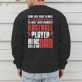 Baseball Dad Cute Love Home Run Pitcher Catcher Baseball Fan Men's Sweatshirt Back Print