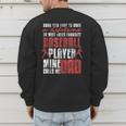 Baseball Dad Cute Love Sports Pitcher Catcher Baseball Men's Sweatshirt Back Print