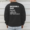Baseball Dad Definition Men's Sweatshirt Back Print Baseball Dad Definition Men's Sweatshirt Back Print