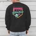 Baseball Dad Drip Home Plate Dripping Ice Cream Men's Sweatshirt Back Print
