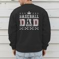 Baseball Dad Father's Day Baseball Father Retro Vintage Men's Sweatshirt Back Print Baseball Dad Father's Day Baseball Father Retro Vintage Men's Sweatshirt Back Print