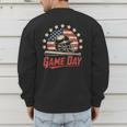 Baseball Dad Game Day USA Flag Men's Sweatshirt Back Print Baseball Dad Game Day USA Flag Men's Sweatshirt Back Print