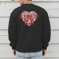 Baseball Dad Heart For Baseball Lovers Baseball Father's Day Men's Sweatshirt Back Print Baseball Dad Heart For Baseball Lovers Baseball Father's Day Men's Sweatshirt Back Print