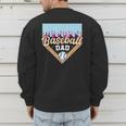 Baseball Dad Ice Cream Drip Fathers Day Men's Sweatshirt Back Print