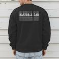 Baseball Dad Layered Text Father Coach Player Men's Sweatshirt Back Print