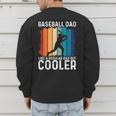 Baseball Dad Baseball Lover Father's Day Men's Sweatshirt Back Print