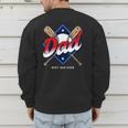 Baseball Dad Baseball Men's Sweatshirt Back Print Baseball Dad Baseball Men's Sweatshirt Back Print