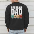 Baseball Dad Proud Little Slugger Father Humor Men's Sweatshirt Back Print