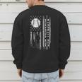 Baseball Dad Silhouette Bat Flag Stars Men's Sweatshirt Back Print Baseball Dad Silhouette Bat Flag Stars Men's Sweatshirt Back Print