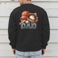 Baseball Dad Spectator Father's Day Game Day Youth Baseball Men's Sweatshirt Back Print