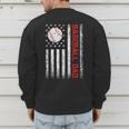 Baseball Dad USA American Flag Men Daddy Fathers Day Men's Sweatshirt Back Print Baseball Dad USA American Flag Men Daddy Fathers Day Men's Sweatshirt Back Print