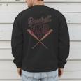 Baseball Dad Vintage Family Matching Father's Day Dad Life Men's Sweatshirt Back Print