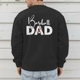 Baseball Dad Vintage Heart Present For Baseball Daddy Men's Sweatshirt Back Print