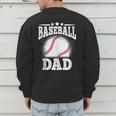 Baseball Dad Vintage Baseball Player Daddy Men Men's Sweatshirt Back Print