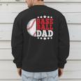 Baseball Dad Vintage Baseball Player Men Men's Sweatshirt Back Print
