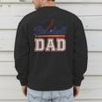 Baseball Dad Vintage Sports For Proud Fathers Men's Sweatshirt Back Print