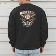 Baseball Fan Dad Father Vintage Baseball Dad Men's Sweatshirt Back Print