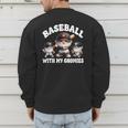 Baseball Gnome Grandpa With Sayings For Baseball Dad Coach Men's Sweatshirt Back Print