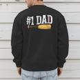 Baseball Player Dad Papa Number One Baseball Dad Fathers Day Men's Sweatshirt Back Print