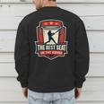 The Best Seat In The House Bucket Dad Baseball Dad Men's Sweatshirt Back Print The Best Seat In The House Bucket Dad Baseball Dad Men's Sweatshirt Back Print