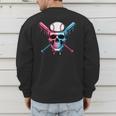 Cool Baseball Ice Cream Dripping Baseball Dad Baseball Lover Men's Sweatshirt Back Print