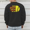 Dad Of Ballers Behind Every Softball Player Baseball Dads Men's Sweatshirt Back Print