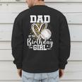 Dad Of The Birthday Girl Baseball Dad Leopard Heart Men's Sweatshirt Back Print Dad Of The Birthday Girl Baseball Dad Leopard Heart Men's Sweatshirt Back Print