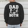 Dad Of Both Gymnastics Baseball Dad Men's Sweatshirt Back Print Dad Of Both Gymnastics Baseball Dad Men's Sweatshirt Back Print
