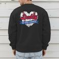Daddy Of The Rookie Baseball Dad Retro Love Heart Birthday Men's Sweatshirt Back Print Daddy Of The Rookie Baseball Dad Retro Love Heart Birthday Men's Sweatshirt Back Print