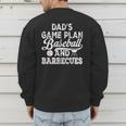 Dad's Game Plan Baseball & Barbecues Baseball Dad BBQ Gill Men's Sweatshirt Back Print Dad's Game Plan Baseball & Barbecues Baseball Dad BBQ Gill Men's Sweatshirt Back Print