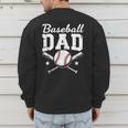 Fathers Cute Vintage Baseball Dad Sport Lovers Batter Player Men's Sweatshirt Back Print