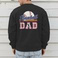 Retro Baseball Dad Father's Day Men's Sweatshirt Back Print Retro Baseball Dad Father's Day Men's Sweatshirt Back Print
