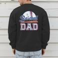 Retro Baseball Dad Game Day Sport Dad Father's Day Men's Sweatshirt Back Print
