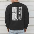 Retro Baseball Dad Us America Flag Fathers Day Men's Sweatshirt Back Print Retro Baseball Dad Us America Flag Fathers Day Men's Sweatshirt Back Print