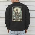 Retro Skeleton Baseball Dad Tarot Card Halloween Sport Lover Men's Sweatshirt Back Print Retro Skeleton Baseball Dad Tarot Card Halloween Sport Lover Men's Sweatshirt Back Print