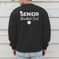 Senior 2025 Baseball Dad Parent Helper Baseball Graduate Men's Sweatshirt Back Print