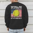 Softball Dad Like a Baseball Dad Father's Day USA Flag Men's Sweatshirt Back Print Softball Dad Like a Baseball Dad Father's Day USA Flag Men's Sweatshirt Back Print
