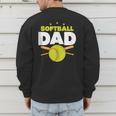 Softball Dad Just Like A Baseball Dad Player Men's Sweatshirt Back Print