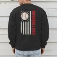 Vintage Baseball DAD American Flag Fathers Day 4th Of July Men's Sweatshirt Back Print Vintage Baseball DAD American Flag Fathers Day 4th Of July Men's Sweatshirt Back Print