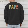 Vintage Baseball Dad Papa Fathers Day Men's Sweatshirt Back Print Vintage Baseball Dad Papa Fathers Day Men's Sweatshirt Back Print