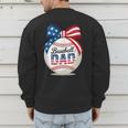 Vintage Baseball Dad Patriotic USA Flag 4th Of July Fathers Men's Sweatshirt Back Print Vintage Baseball Dad Patriotic USA Flag 4th Of July Fathers Men's Sweatshirt Back Print