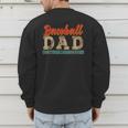 Vintage Baseball Dad Most Stressful Position On The Team Men's Sweatshirt Back Print
