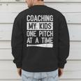 Vintage Coaching My Kids One Pitch At A Time Baseball Dad Men's Sweatshirt Back Print