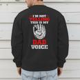 Vintage I'm Not Yelling This Is My Baseball Dad Voice Men's Sweatshirt Back Print