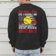 Vintage Softball Dad Like A Baseball Dad US Flag Men's Sweatshirt Back Print Vintage Softball Dad Like A Baseball Dad US Flag Men's Sweatshirt Back Print