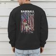 Vintage USA Flag Baseball Player Proud Baseball Dad Men's Sweatshirt Back Print Vintage USA Flag Baseball Player Proud Baseball Dad Men's Sweatshirt Back Print