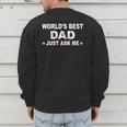 World's Best Dad Just Ask Me Baseball Dad Father's Day Men's Sweatshirt Back Print